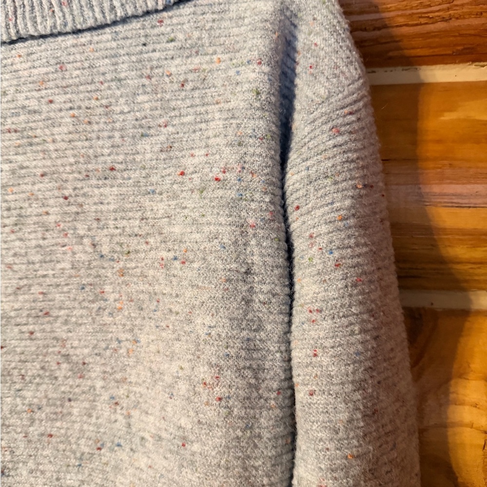 LOFT Heathered Gray Cowl Neck Sweater - Picture 10 of 11